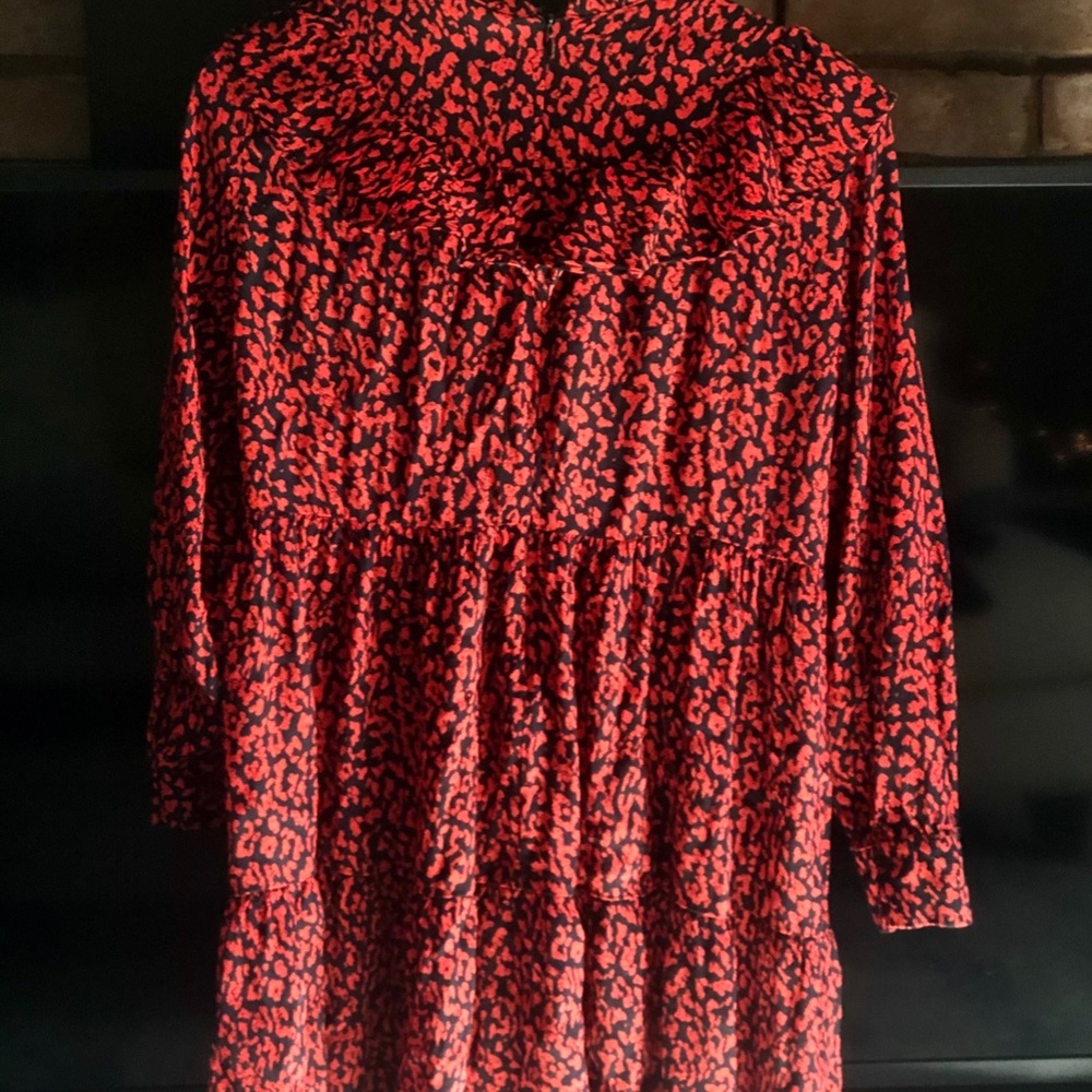 Red and black animal print Zara dress - Picture 2 of 2